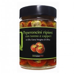 Peperoncini ripieni Tonno e Capperi in Olio extra vergine di oliva -...