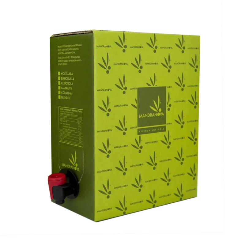Olio extravergine di oliva Biancolilla Bag in Box - Mandranova - 3l