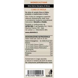 Olio extravergine di oliva Cima di mola - Intini - 500ml