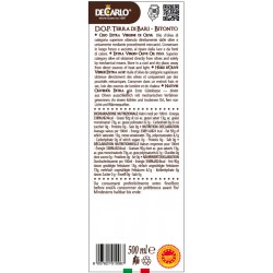 Olio extravergine di oliva DOP Tenuta Torre di Mossa - De Carlo - 500ml