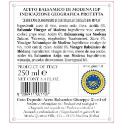 Aceto Balsamico di Modena IGP 1 Medaglia Argento - Giusti - 250ml