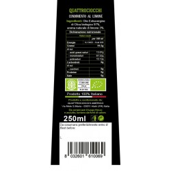 Condimento a base di Olio extravergine di oliva e Limoni Bio - Quattrociocchi - 250ml