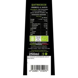 Condimento a base di Olio extravergine di oliva e Basilico Bio - Quattrociocchi - 250ml
