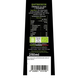 Condimento a base di Olio extravergine di oliva e Aglio e Peperoncino Bio - Quattrociocchi - 250ml