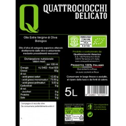 Olio extravergine di oliva Delicato Leccino Bio latta - Quattrociocchi - 5l