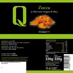 Zucca in olio extra vergine di oliva - Quattrociocchi - 320gr