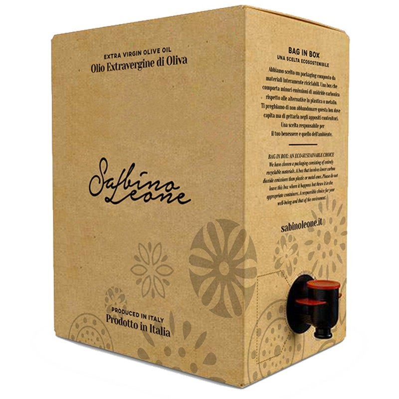 Olio extravergine di oliva monocultivar Peranzana bag in box - Sabino Leone - 5l