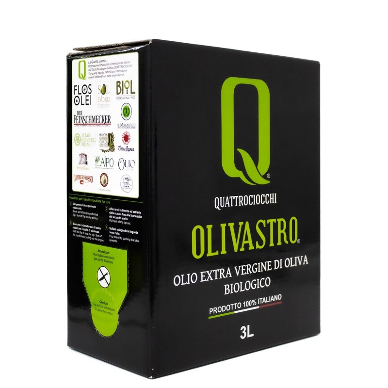 Olio extravergine Olivastro Bio Bag in Box - Quattrociocchi - 3l