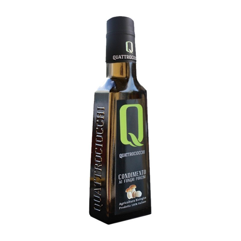 Condimento a base di Olio extravergine di oliva e Funghi Porcini Bio - Quattrociocchi - 250ml Condimento a base di Olio extravergine di oliva e Funghi Porcini Bio - Quattrociocchi - 250ml