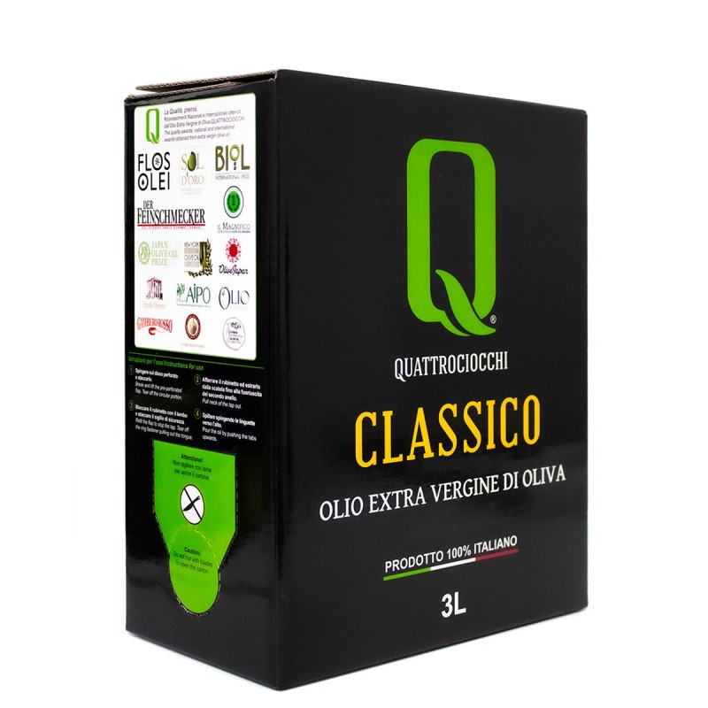 Olio extravergine di oliva Classico Bag in Box - Quattrociocchi - 3l Olio extravergine di oliva Classico Bag in Box - Quattrociocchi - 3l