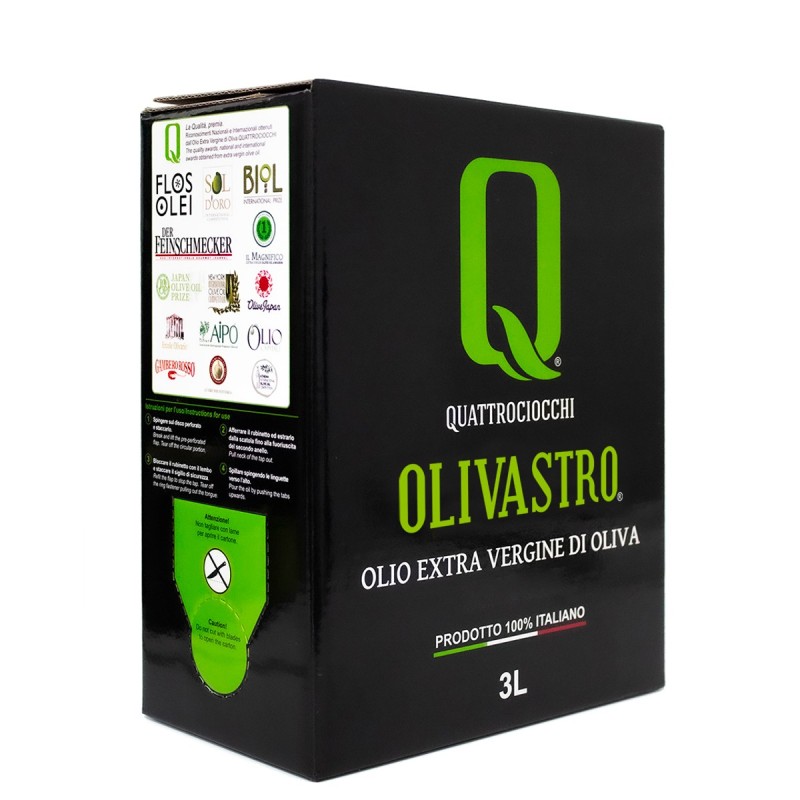 Olio extravergine di oliva Olivastro Bag in Box - Quattrociocchi - 3l