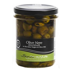 Olive Nere Snocciolate in Olio Extravergine di Oliva - Sommariva - 180gr