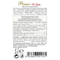 Olio extravergine di oliva Primo Fine Quality latta - Cutrera - 5l