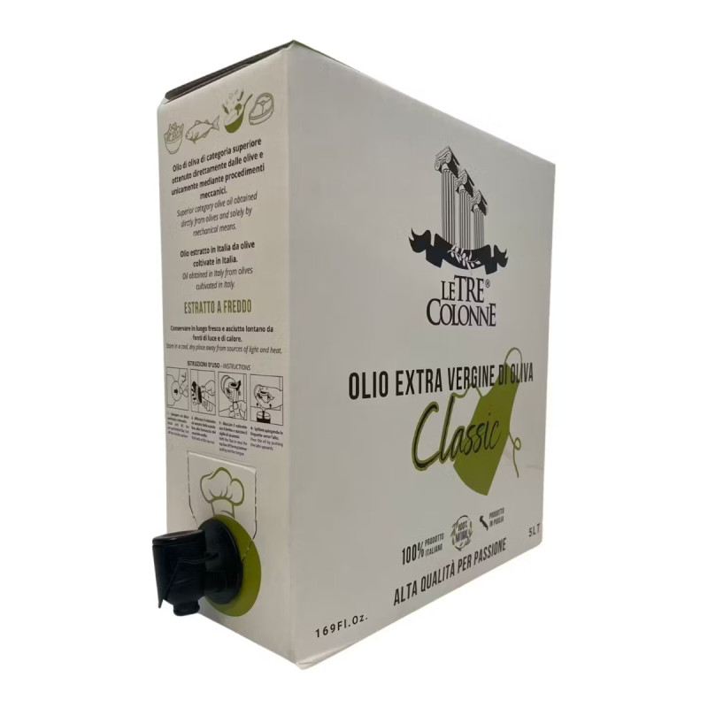 Olio Extra Vergine di oliva Classic Bag in Box - Le Tre Colonne - 5l