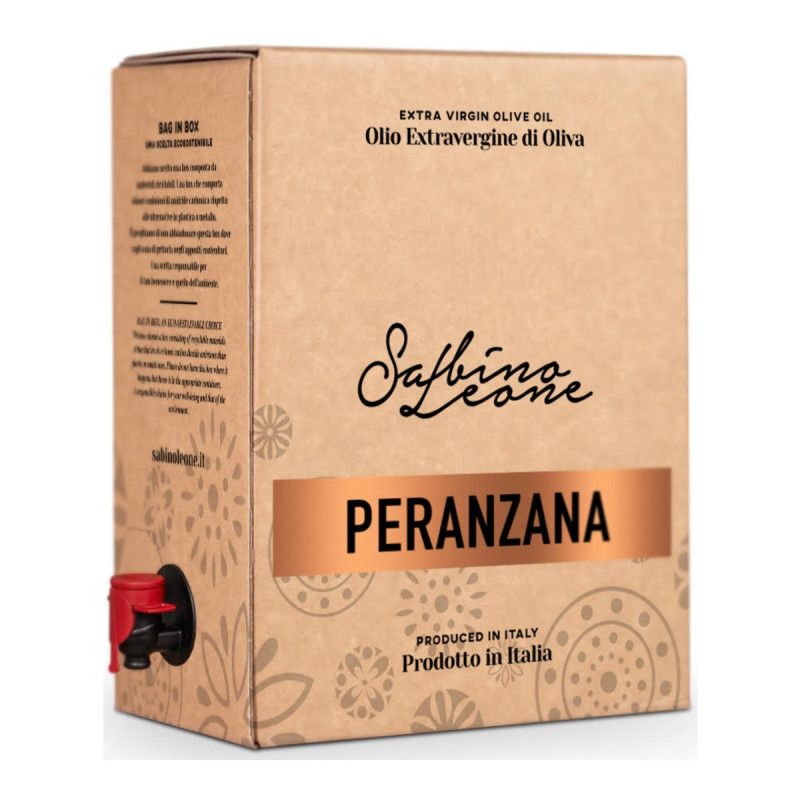 Olio extravergine di oliva Peranzana bag in box - Sabino Leone - 3l Olio extravergine di oliva Peranzana bag in box - Sabino Leone - 3l